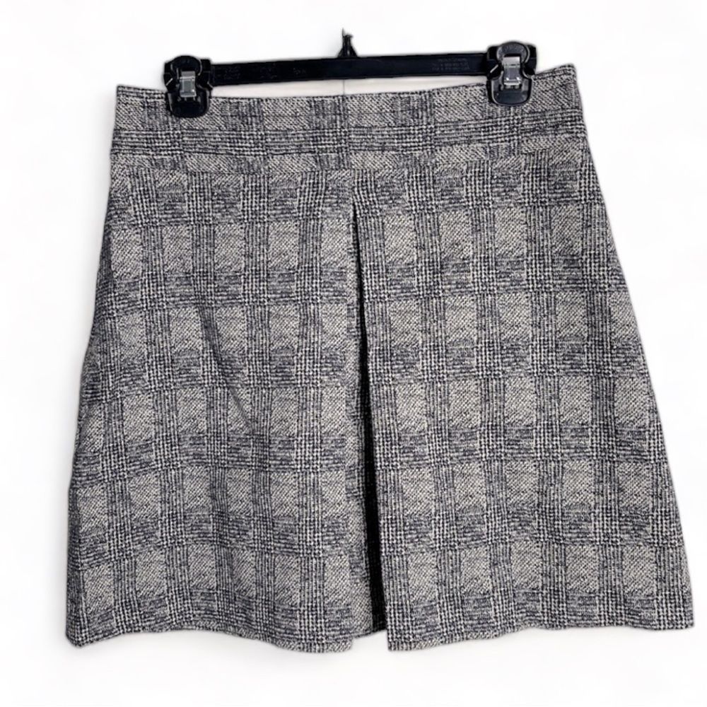 Zara Black and White Plaid Skirt